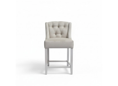 Beżowe stołki barowe Krzesła barowe Zestaw 10 krzeseł barowych Material Design Chesterfield Krzesła