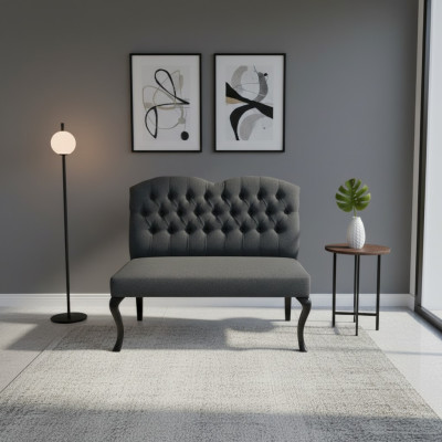 Ławka Chesterfield Włókienniczy Siedziba Ławki Dekoracja Restauracja Sklep Materiałowy Sofa Skóra