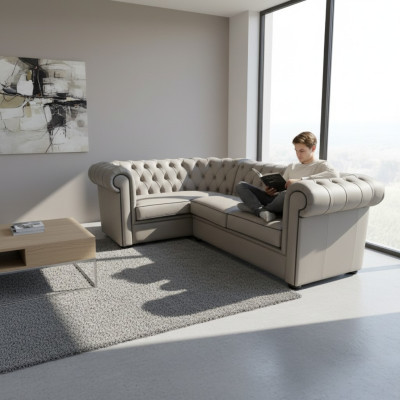 Narożnikowa kanapa Chesterfield Podkładka Sofa Zestaw narożny Podkładka Siedziska Narożnik Sofy