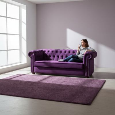 Sofa 3 miejsce do siedzenia Chesterfield Couch Sofa Łóżko Funkcja łóżka Kanapy Sofy Materiał Nowość