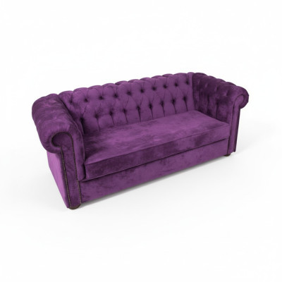 Sofa 3 miejsce do siedzenia Chesterfield Couch Sofa Łóżko Funkcja łóżka Kanapy Sofy Materiał Nowość