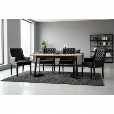 Designerska jadalnia Tabela 4 Fotele Chesterfield Siedziba Grupa Krzesza