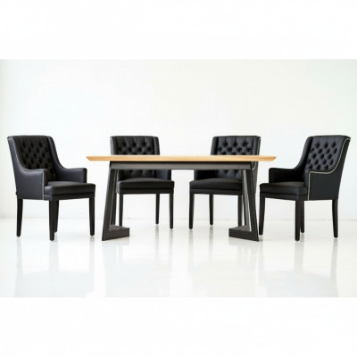 Designerska jadalnia Tabela 4 Fotele Chesterfield Siedziba Grupa Krzesza