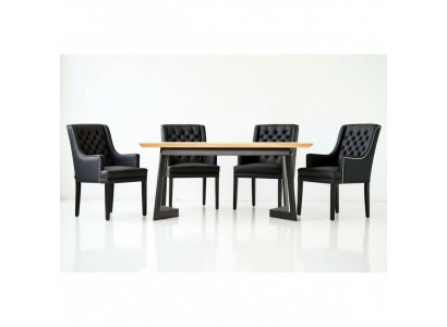 Designerska jadalnia Tabela 4 Fotele Chesterfield Siedziba Grupa Krzesza