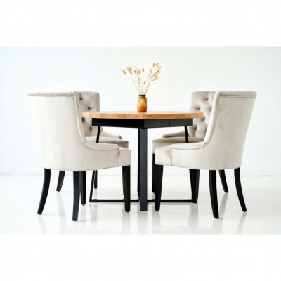 Design jadalnia Tabela + 6 foteli Chesterfield Siedziba Grupa Krzesza