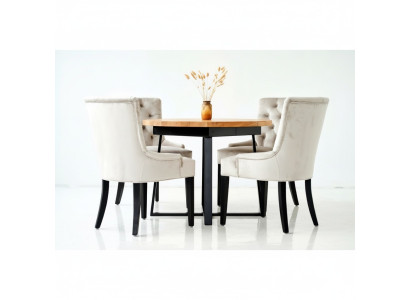 Design jadalnia Tabela + 6 foteli Chesterfield Siedziba Grupa Krzesza