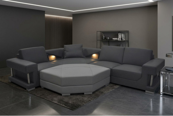 Salon Włókienniczy kanapa narożna Podkładka Kanapa Ustawić Zestaw narożny Sofa Kanapy + USB