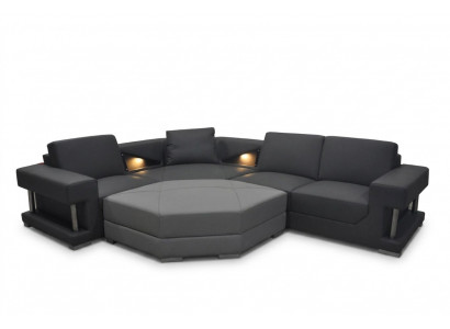 Salon Włókienniczy kanapa narożna Podkładka Kanapa Ustawić Zestaw narożny Sofa Kanapy + USB