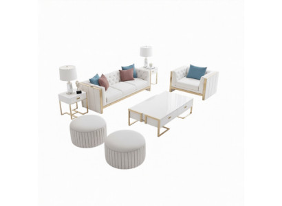 Edel Stahl Couch Polster Stoff Sofa 321 Sitzer Couchen Garnitur Set Italienische