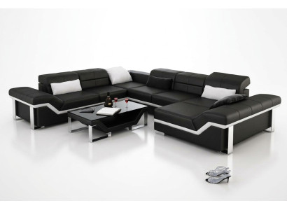Nowoczesna sofa skórzana Narożnikowa kanapa Sofa Podkładka Kanapa Żywy krajobraz K5007 + USB