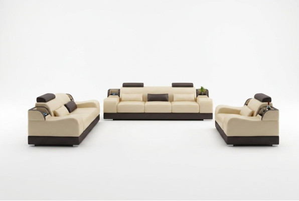 Zestaw sofowy Kanapa Podkładka Sofa 3+3 Kompletny zestaw Obcios Design Skóra 2-częściowy.
