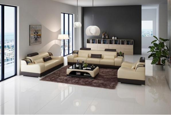 Sofa trzyosobowa Podkładka Designerska sofa trzyosobowa Siedziba Nowoczesne sofy Pokój Meble