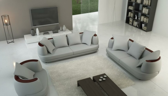 Skórzana sofa USB Zestaw sofowy 3+2+1 Kanapa Siedziba Podkładka Sofa Ustawić Zestaw Obcios