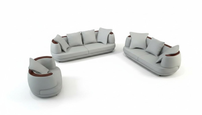 Skórzana sofa USB Zestaw sofowy 3+2+1 Kanapa Siedziba Podkładka Sofa Ustawić Zestaw Obcios