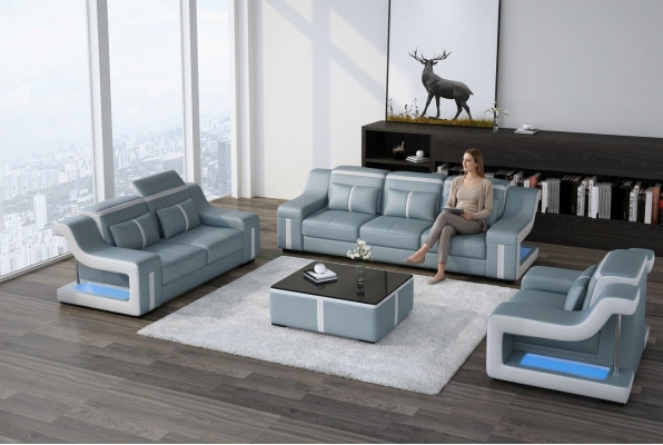 Zestaw sofowy 3+1 miejsce do siedzenia G8047D Kanapa Podkładka Siedziba Ustawić Sofa Salon Skóra