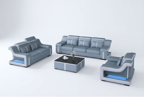 Zestaw sofowy 3+1 miejsce do siedzenia G8047D Kanapa Podkładka Siedziba Ustawić Sofa Salon Skóra