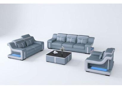 Zestaw sofowy 3+1 miejsce do siedzenia G8047D Kanapa Podkładka Siedziba Ustawić Sofa Salon Skóra