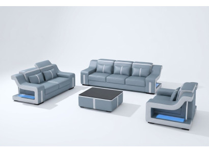Designerska kanapa wielofunkcyjna Relaks sofa Skóra Podkładka kanapy trzyosobowa 3-osobowa nowa