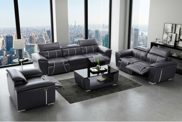 Zestaw sofowy Couch Podkładka Sofa 3+3 Kompletny zestaw Design Skóra 2-częściowy. Obcios