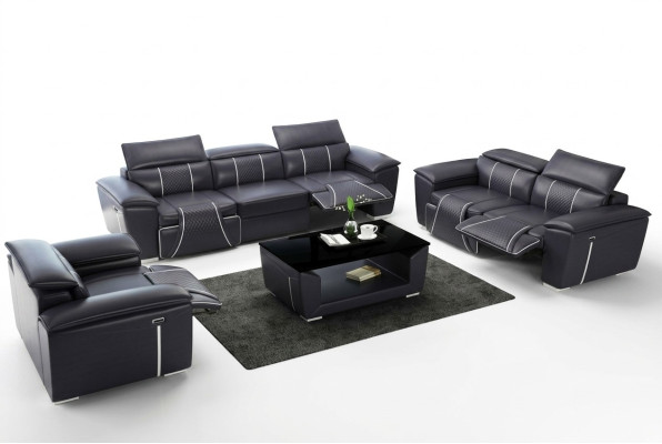 Zestaw sofowy Couch Podkładka Sofa 3+3 Kompletny zestaw Design Skóra 2-częściowy. Obcios