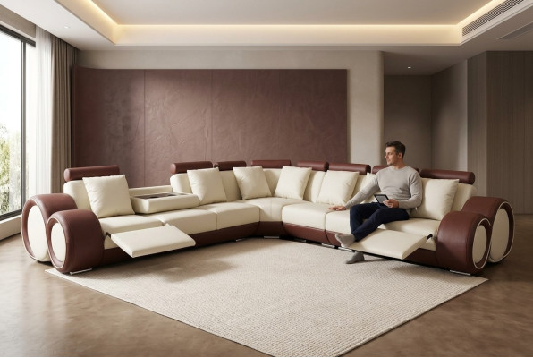 Design Skóra Podkładka Siedziba Pokój Narożnik Living Sofa +USB Designer Ustawić Sofy Nowość