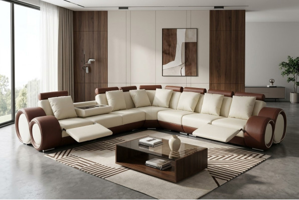 Design Skóra Podkładka Siedziba Pokój Narożnik Living Sofa +USB Designer Ustawić Sofy Nowość