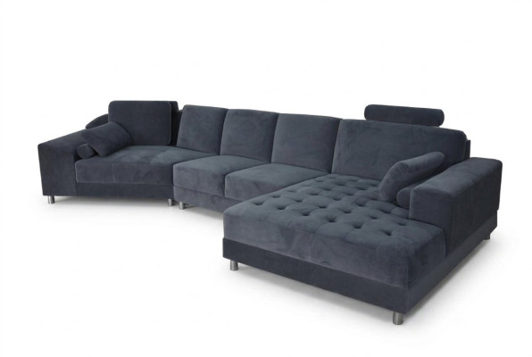 Nowoczesna Sofa Włókiennicza Narożnik Podkładka Salon LForm Żywy krajobraz USB Narożnikowa kanapa