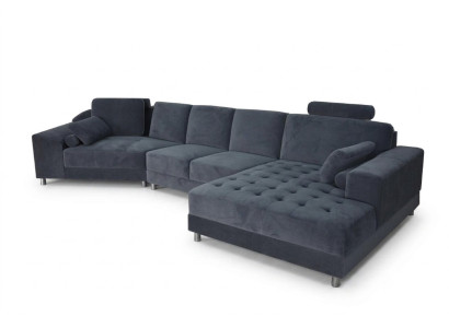 Nowoczesna Sofa Włókiennicza Narożnik Podkładka Salon LForm Żywy krajobraz USB Narożnikowa kanapa