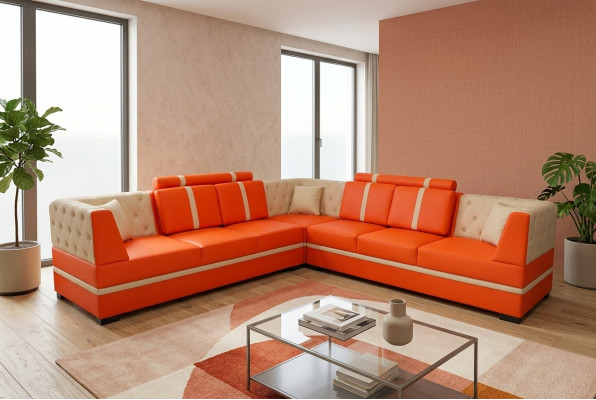 Narożnik Sofa z USB Podkładka Narożnik Living Pokój Projektant Krajobrazu Kanapy Włókiennicze Nowość