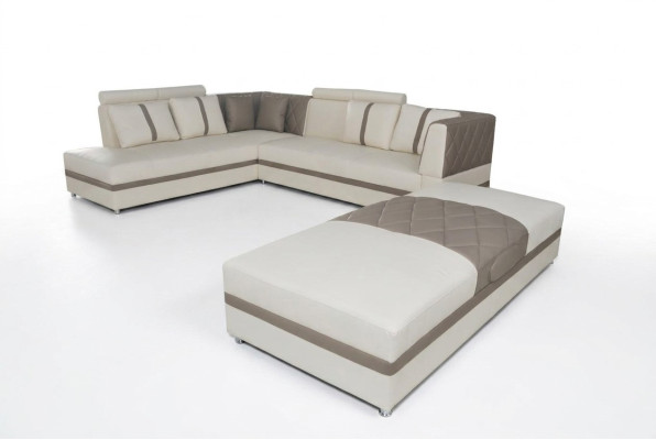 Narożnik Sofa z USB Żywy krajobraz Skóra Narożnik Couchen Podkładka Siedziba Ustawić A1128