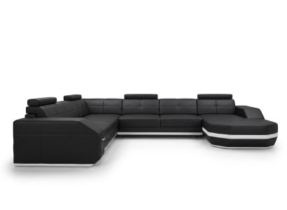 Design Sofa z USB Couch Podkładka Narożnikowa kanapa Żywy krajobraz Skórzana sofa Zestaw narożny