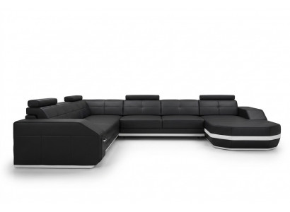 Design Sofa z USB Couch Podkładka Narożnikowa kanapa Żywy krajobraz Skórzana sofa Zestaw narożny