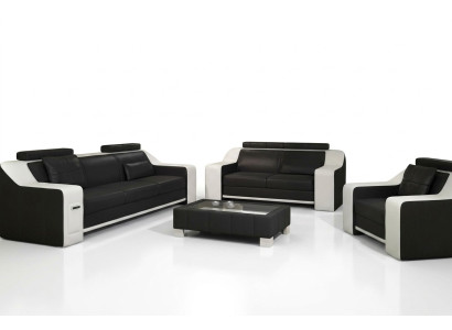 Siedziba Ustawić Sofa Skóra Podkładka 3+2+1 Design Couch Nowoczesne Obcios Sofy USB