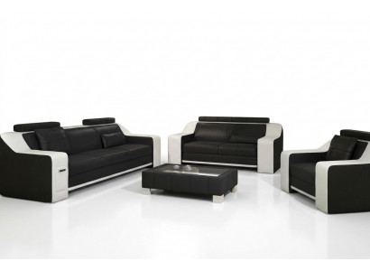 Siedziba Ustawić Sofa Skóra Podkładka 3+2+1 Design Couch Nowoczesne Obcios Sofy USB