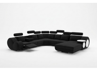 Sofa Designer Żywy krajobraz Kształt U Couch Narożnikowa kanapa z USB Podkładka Ustawić Sofy