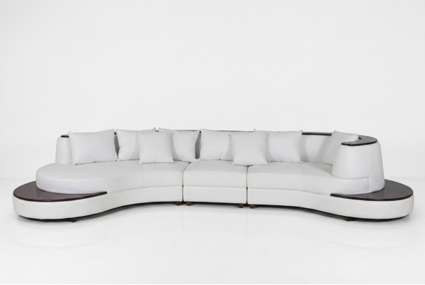 Luxury Living Narożnik Skóra Ustawić Podkładkę XXL Duża Sofa z USB UForm Narożnik Krajobraz