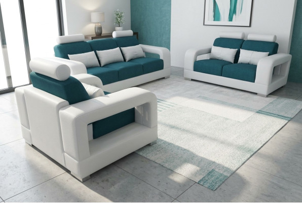 Sofa Couch Podkładka Żywy krajobraz Siedziba Meble Zestaw Ustawić 3+2+1 Sofy na USB