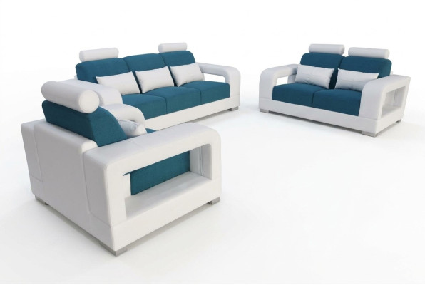 Sofa Couch Podkładka Żywy krajobraz Siedziba Meble Zestaw Ustawić 3+2+1 Sofy na USB