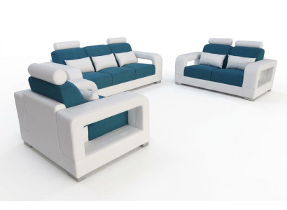 Sofa Couch Podkładka Żywy krajobraz Siedziba Meble Zestaw Ustawić 3+2+1 Sofy na USB