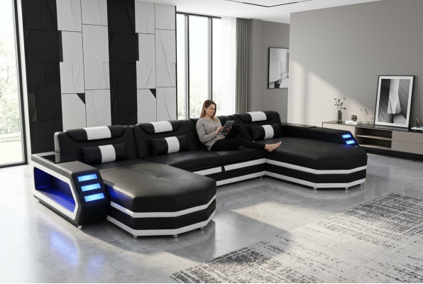 Design Skóra Podkładka Siedziba Narożnik z USB Skóra Podkładka Krajobraz Pokój Living Sofa