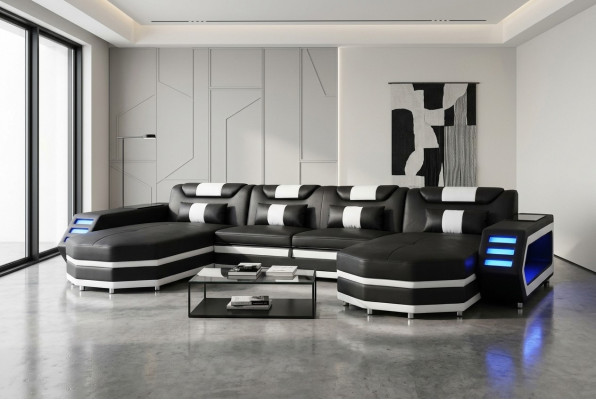 Design Skóra Podkładka Siedziba Narożnik z USB Skóra Podkładka Krajobraz Pokój Living Sofa