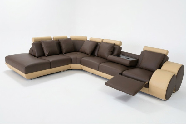 Design Skóra Podkładka Siedziba Skóra Podkładka Krajobraz Pokój Living Sofa Narożnik z USB
