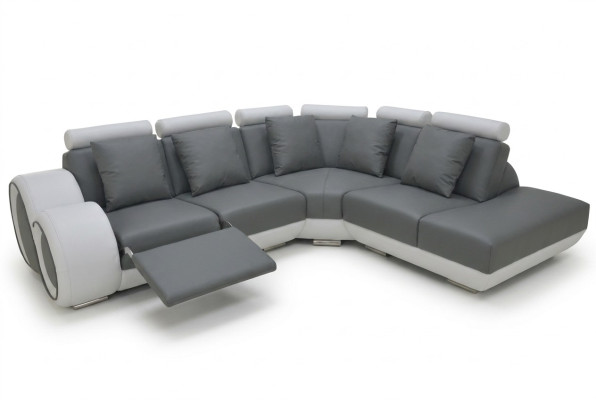 Skórzana sofa kanapa Żywy krajobraz Narożnik Ustawić Design Nowoczesna Sofa + USB Nowa Narożnikowa kanapa
