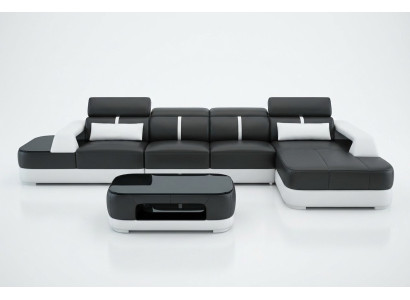 Skórzana sofa Podkładka Siedziba Narożnik Sofa Ustawić Żywy krajobraz Salon Kanapa na USB