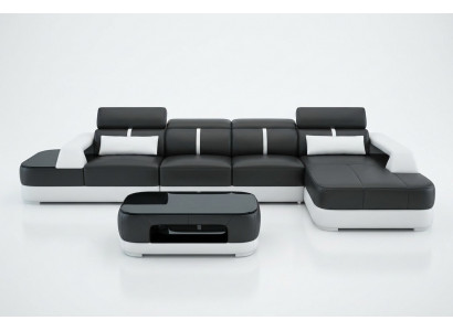 Skórzana sofa Podkładka Siedziba Narożnik Sofa Ustawić Żywy krajobraz Salon Kanapa na USB