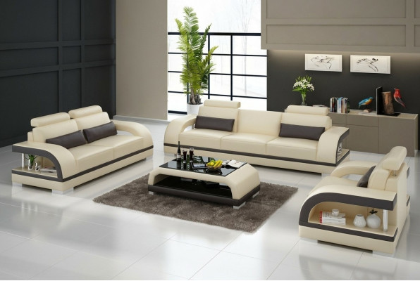 Designerski Zestaw sofowy skórzana sofa z zestawem USB 3+2+1 Ustawić Sofę Sofę Obcios
