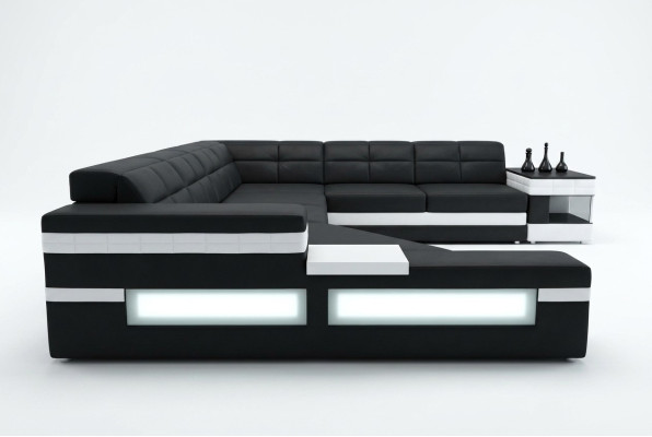 Designerska sofa Sofa USB Żywy krajobraz Narożnikowa kanapa Żywy krajobraz Podkładka Couch LED