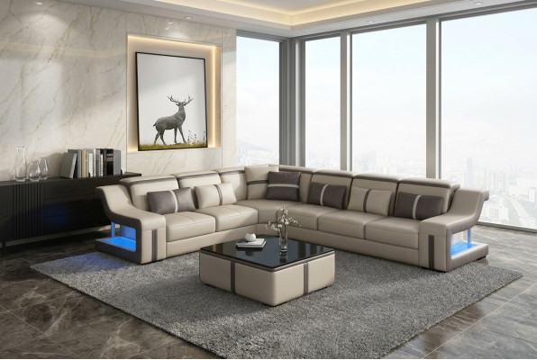 Sofa USB LED Podkładka Sofy Kanapy Krajobraz Meble Siedziba Narożnik Ustawić L Kształt Nowy