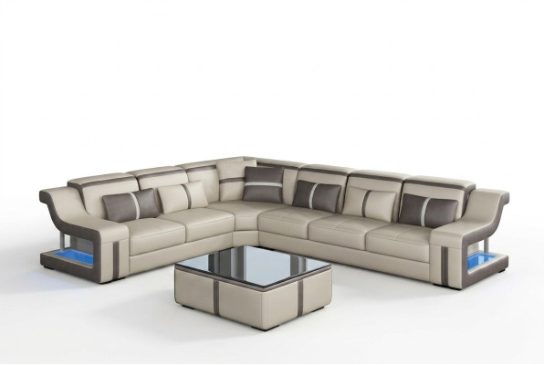 Sofa USB LED Podkładka Sofy Kanapy Krajobraz Meble Siedziba Narożnik Ustawić L Kształt Nowy