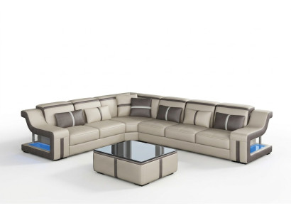 Sofa USB LED Podkładka Sofy Kanapy Krajobraz Meble Siedziba Narożnik Ustawić L Kształt Nowy